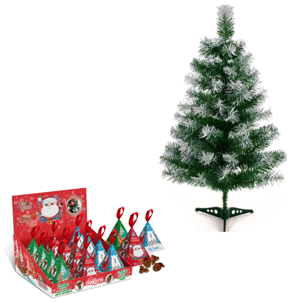 90 cm Classic Green Christmas Tree -CHRISTMAS CHOCOLATE 212017PYRAMID WT CHOCOLATE 40GR view 1