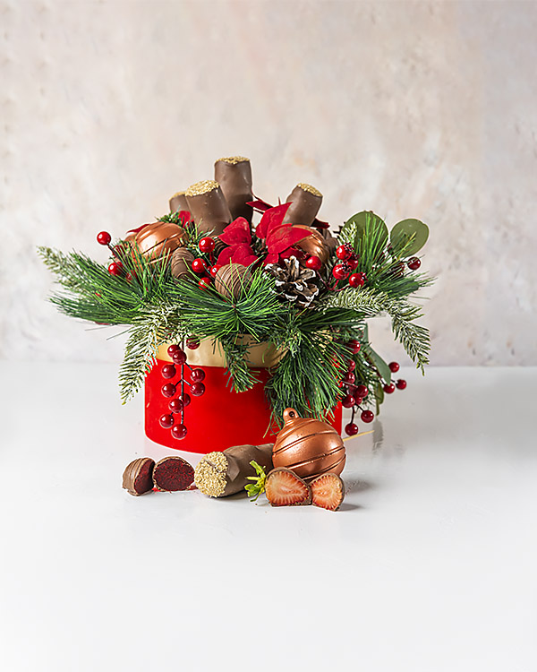 Christmas Hamper Arrangement With Mallows by NJD + chritmas tree view 4