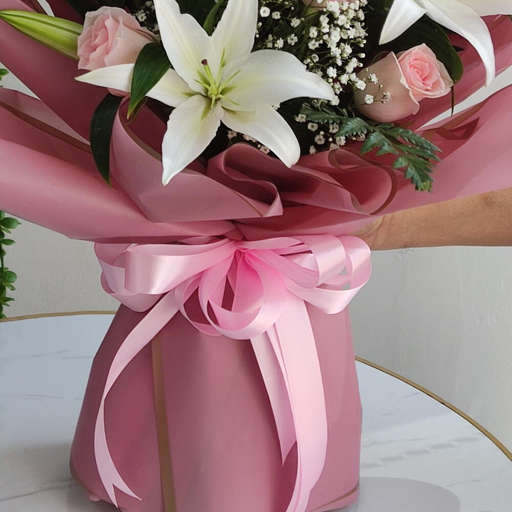 Rose and Lily Serenade - sharjah flowers view 4