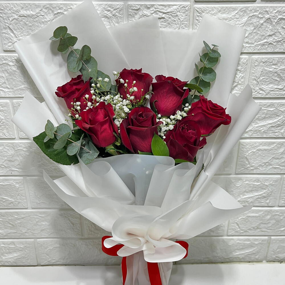 Red Roses Flower Bouquet view 4