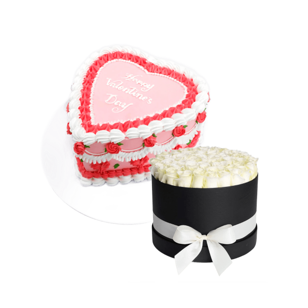 valentine's cake and flowers 15 view 1