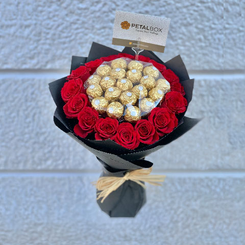 Red Roses Chocolate Bouquet view 1