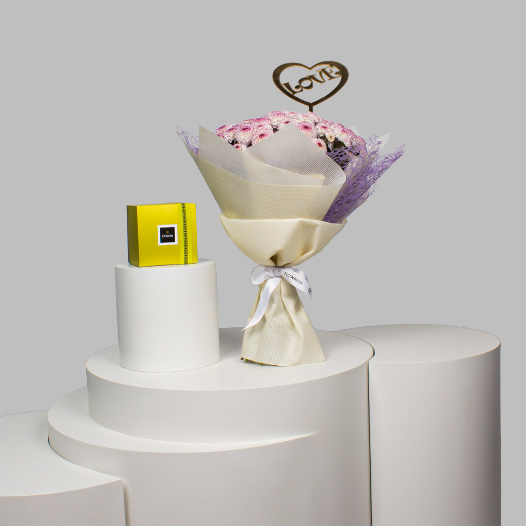 Patchi Chocolate Box 500g & Lollipop Flowers view 1