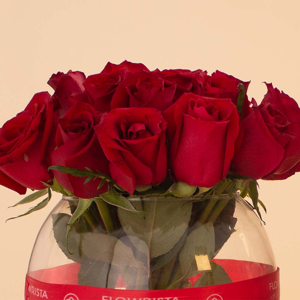 Happiness Jar, Patchi Joyful Moments & 15 Red Roses Vase view 5