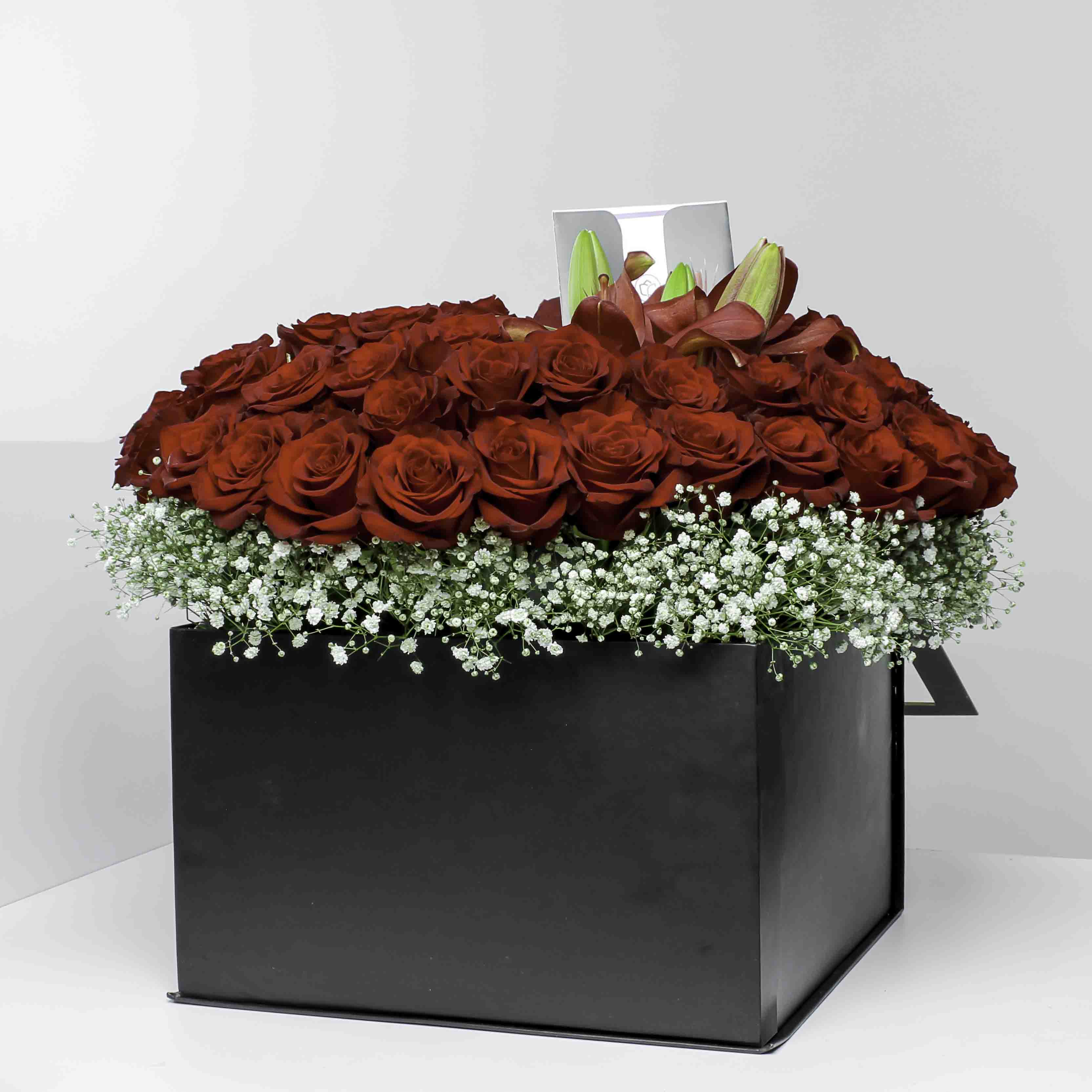 Patchi Chocolate Box and red roses view 6