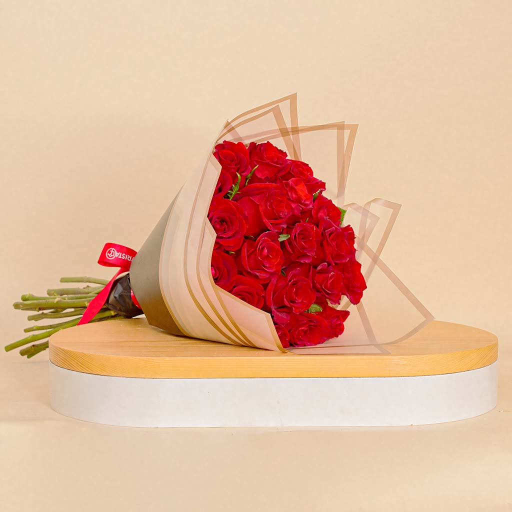 Flowrista Red Roses Bouquet | 20 Roses view 1