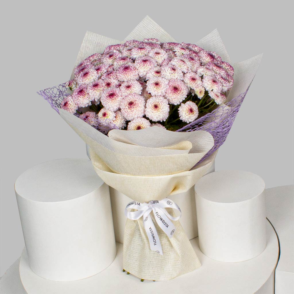 Lollipop Chrysanthemum Hand Bouquet - Natural Beauty Gift view 1
