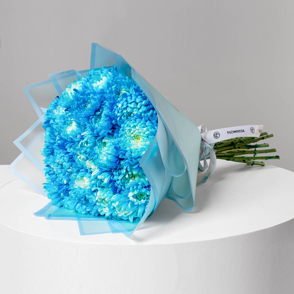 Blue Chrysanthemum view 1