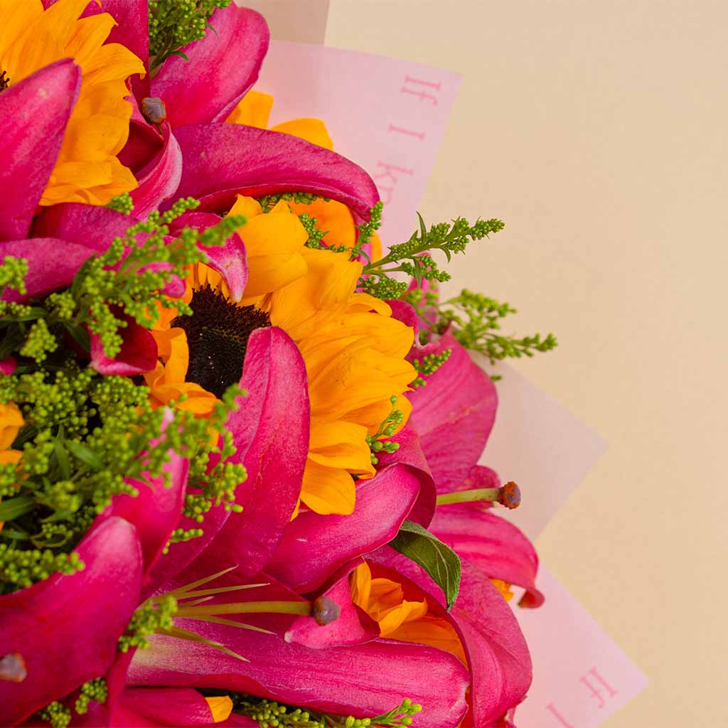 Sunflower & Lily Bouquet view 4