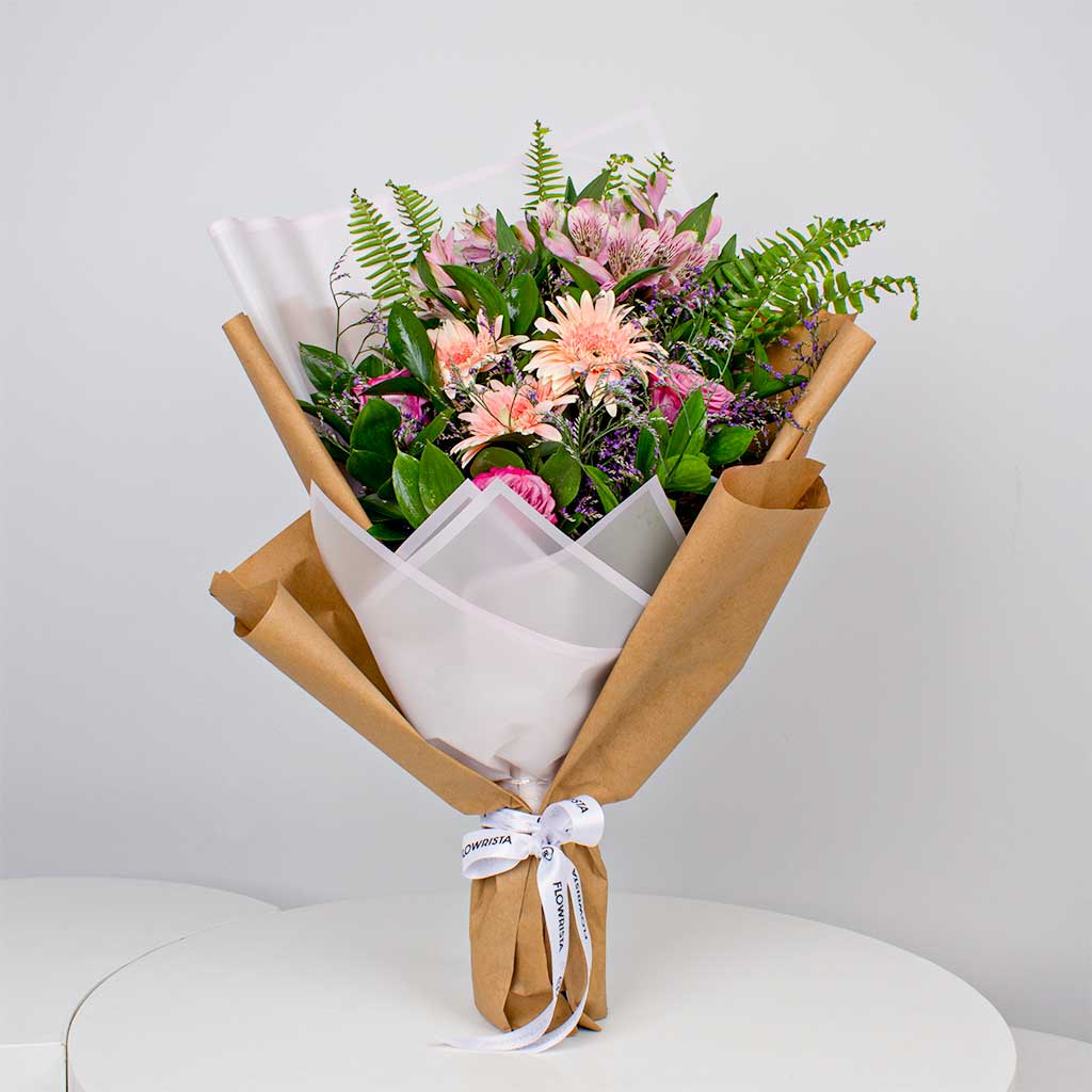 Feminine Grace Bouquet – Pink Roses view 1