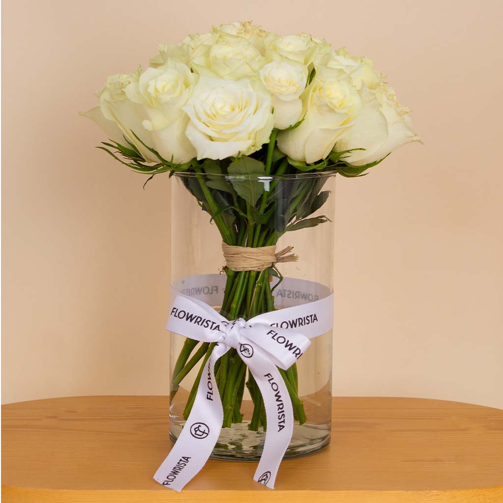 Alamki Bella Yellow Bag & White Roses Vase & House of Cocoa Chocolate Box view 6