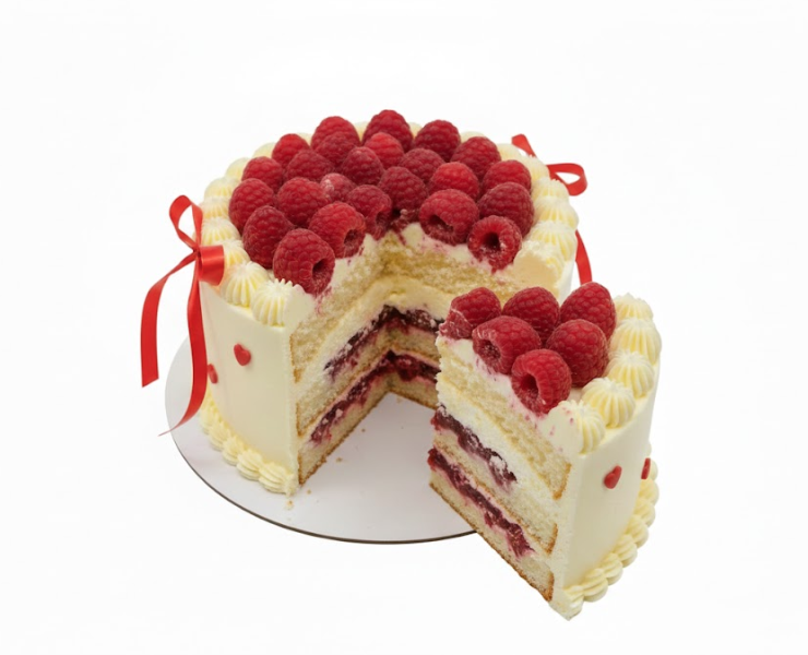 Raspberry Ribbons Cake view 4