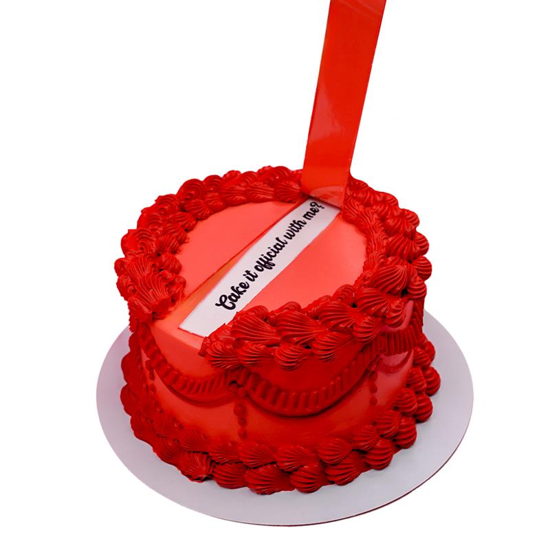 Valentines Peel off cake view 1