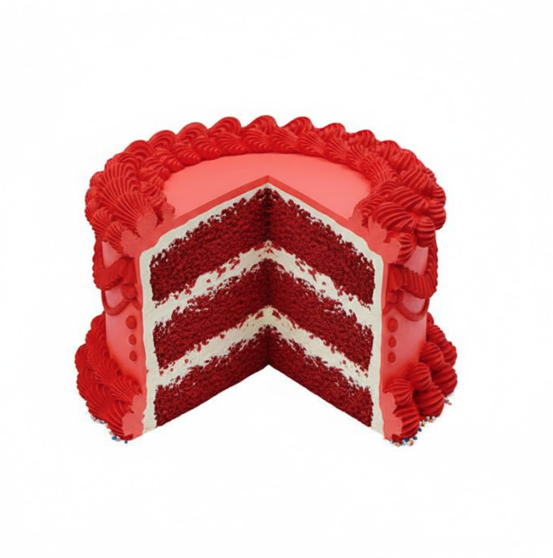 Valentines Peel off cake view 4