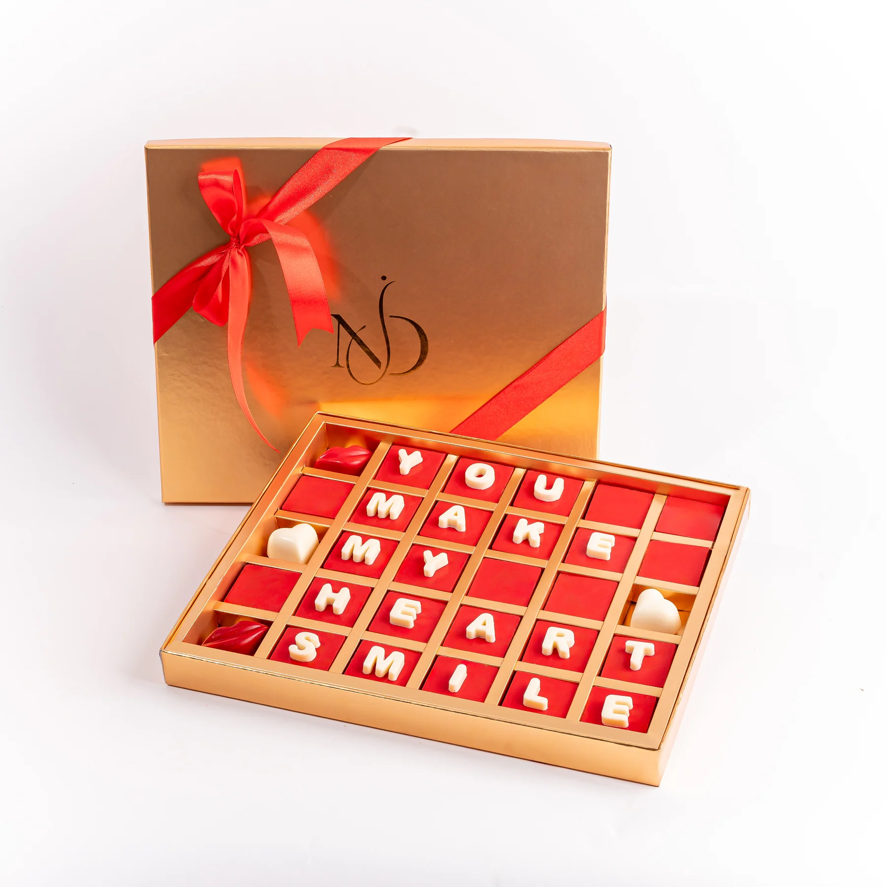 "You Make My Heart Smile" Valentines Chocolate Gift Box view 1