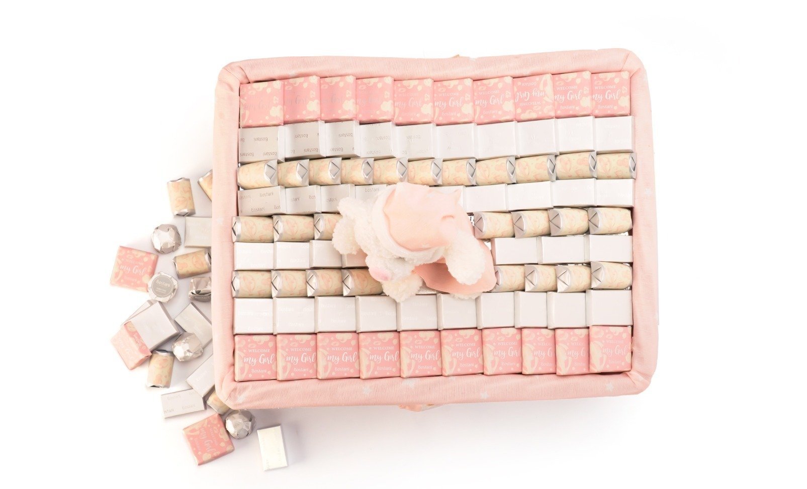 Welcome My Girl Baby Rectangular Basket 1260g view 6
