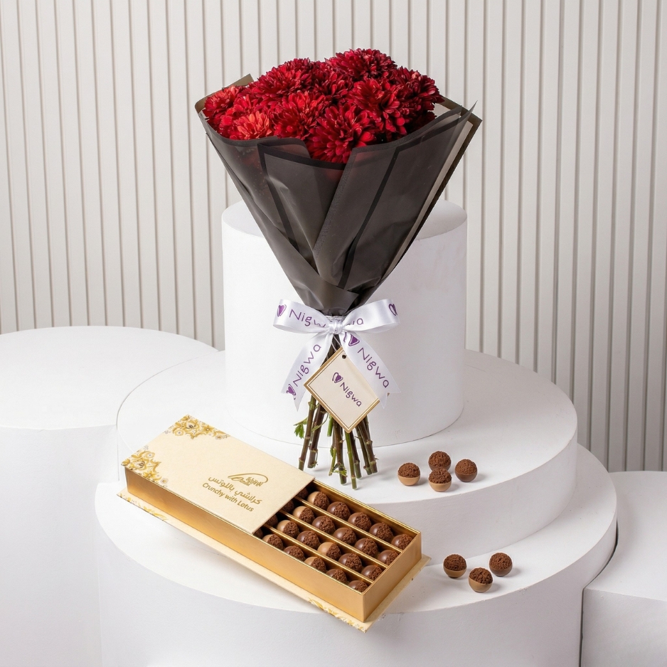 Crunshy lotus with roses view 1