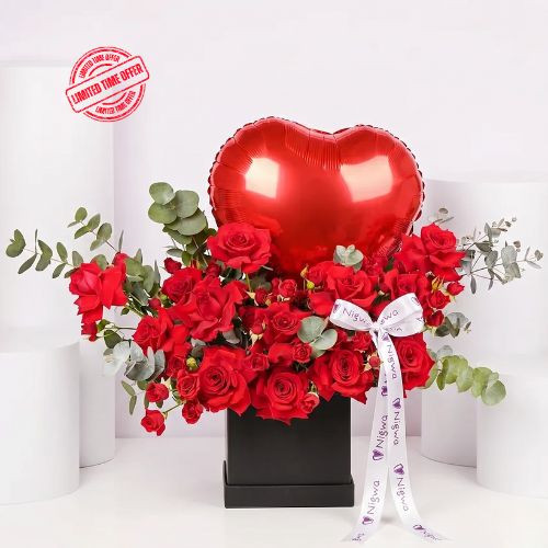 Forever Love Red Rose Box view 1