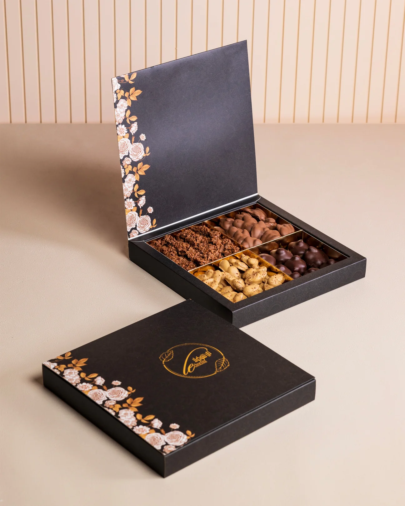 Roche Chocolate 2 with flowers bouquet view 8