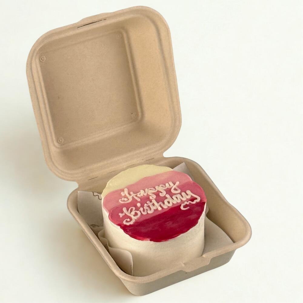 – Vanilla Bento Cake with flowers box view 12