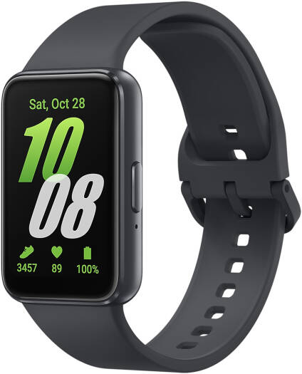 Samsung Galaxy Fit3 Light and Sleek Fitness Band, 40mm AMOLED Display Main Display, 13 Days Battery Life, 100+ Exercises & Sleep Tracking, Instant Notifications & Media Controls, Gray | SM-R390NIDAMEA