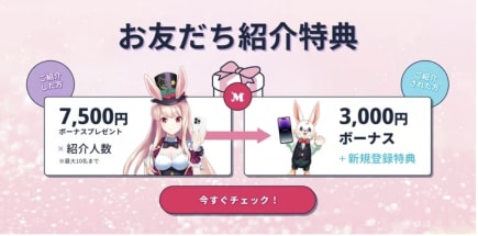 期間限定!ミスティーノカジノのお友だち紹介キャンペーン