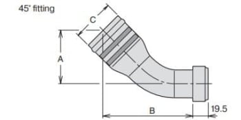 Suction Fittings 50 MM 45 Gr (2')