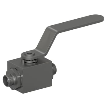 2-Way Ball Valve DIN 08S, 500 Bar, POM/NBR, A316L