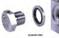 Burst Disc G1/4' 360 Bar @ 80 Gr INOX