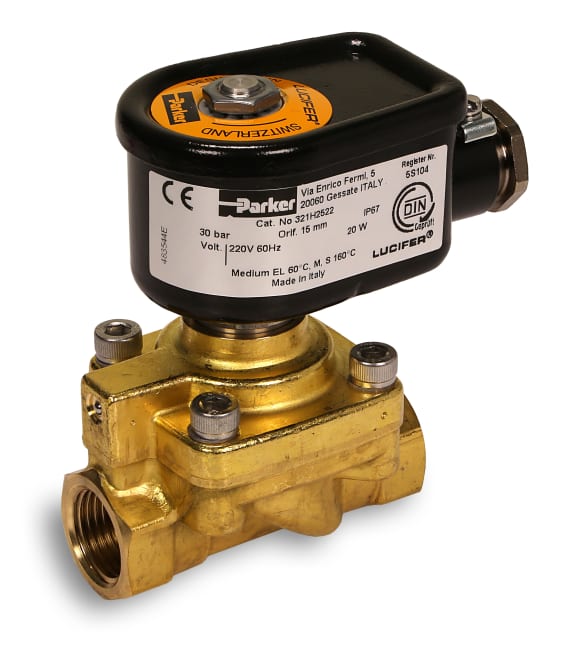 2/2 LUCIFER PILOT VALVE FKM BRASS G1/2 N.O