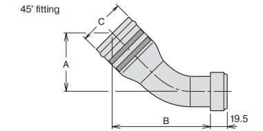 Suction Fittings 50 MM 45 Gr (2')