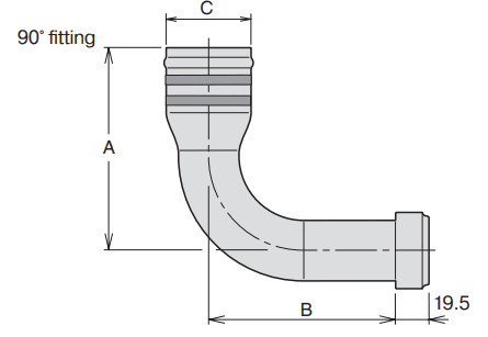 Suction Fittings 38 MM 90 Gr (1 1/2')