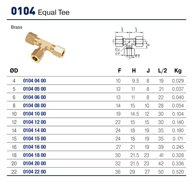 Equal Tee 10MM