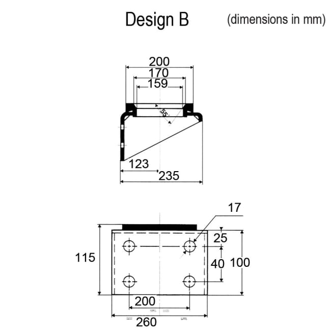 EHV Support Bracket 10 - 50L EHV <550 Bar
