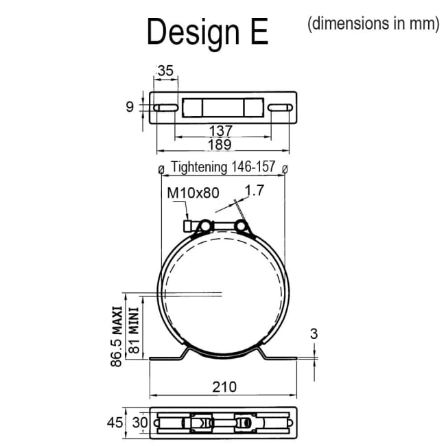 Clamp Dia 146-157 Type E155