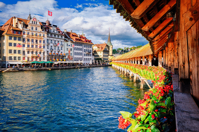 Fra Zrich til Luzern ved Vierwaldstttersen