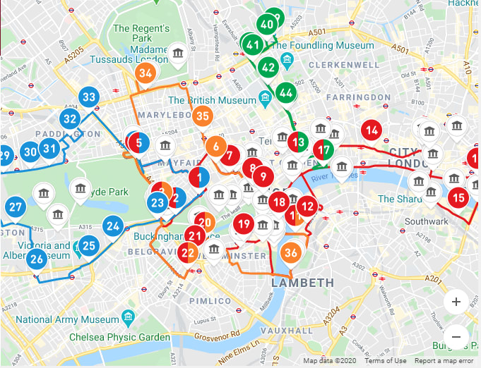 big bus tour london blue route map