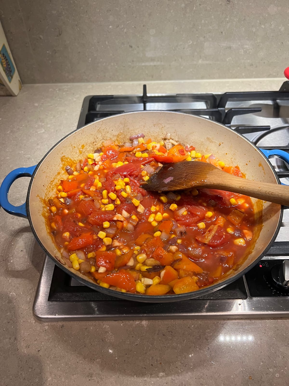 Adding tomatoes