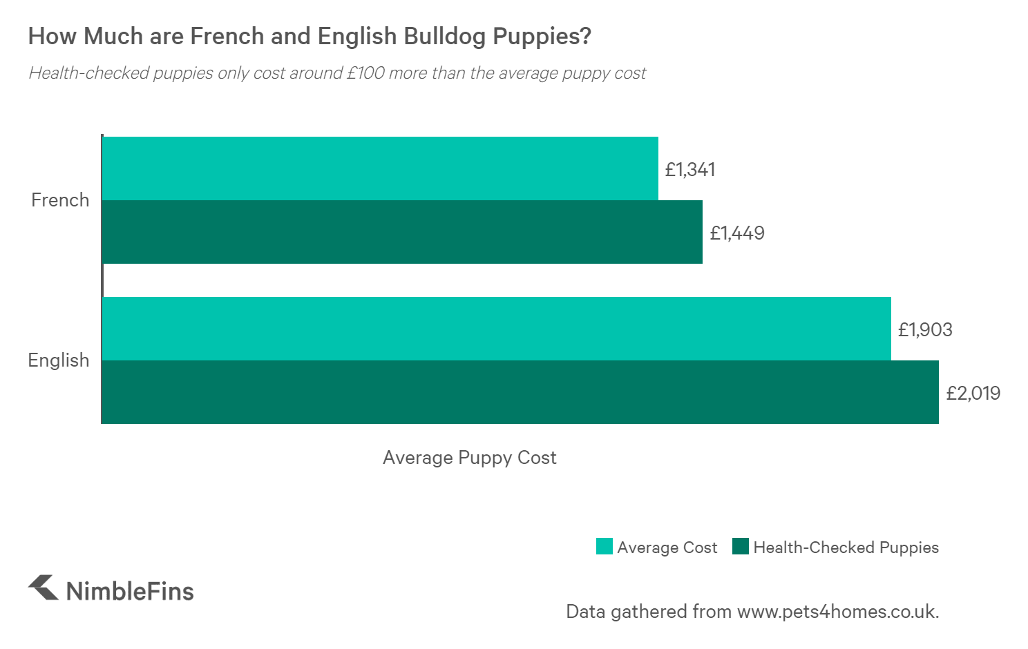 Average Cost to Buy French and English Bulldog Puppies NimbleFins