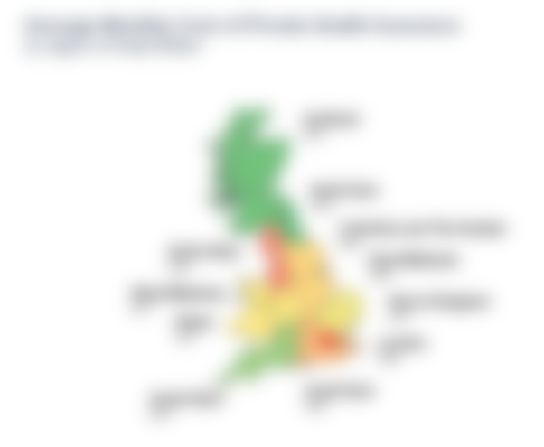 cost of health insurance by region UK