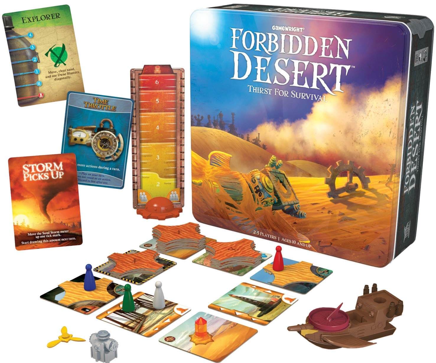 Forbidden Desert board game Components