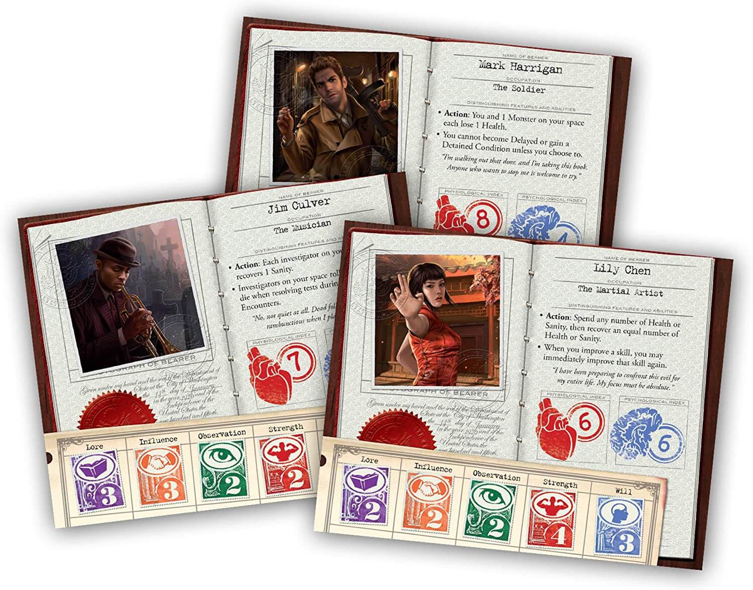 Eldritch Horror Character Cards