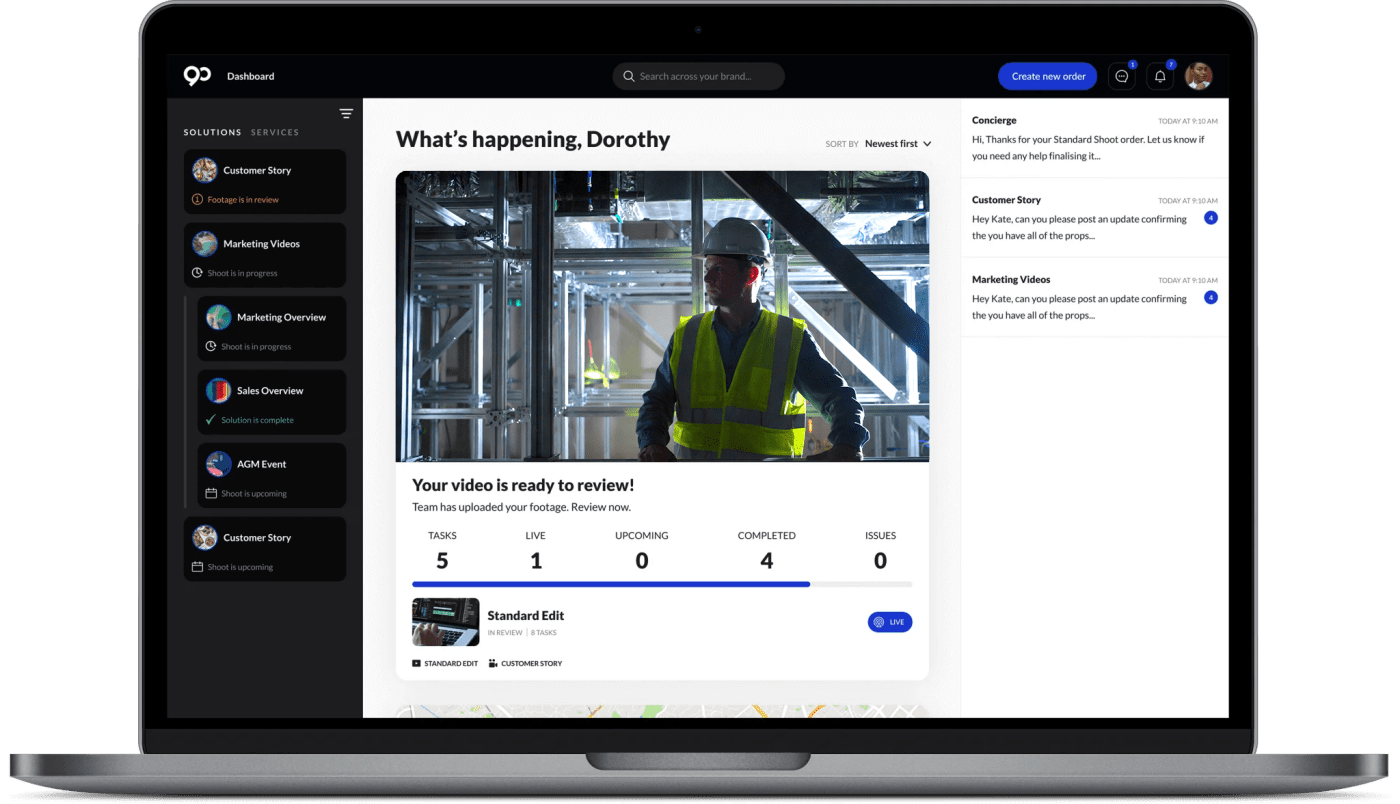 The 90 Seconds platform: review a data centre video