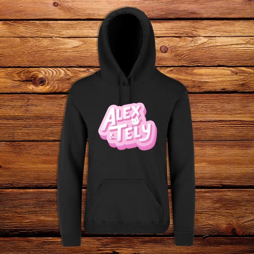 Alex y Tely Rosa Hoodie (Negro)