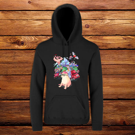 Cheems Hoodie Negro