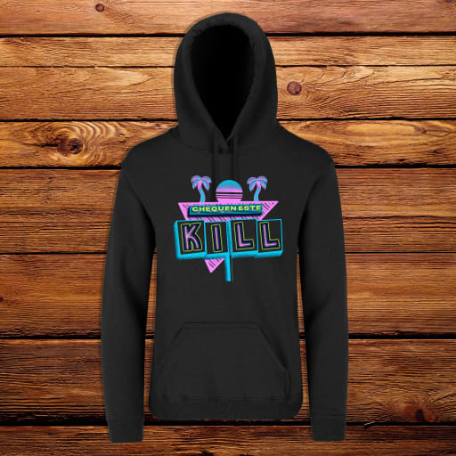 Chequen este kill Hoodie negro