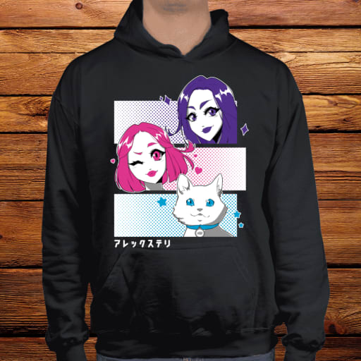 Hoodie Comic Black