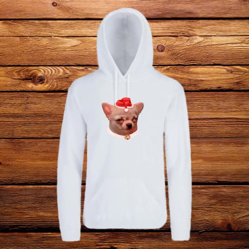 Httpay Xmas Hoodie Blanca