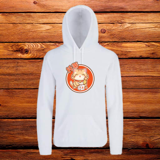 Toti Lucky Cat Hoodie Blanca