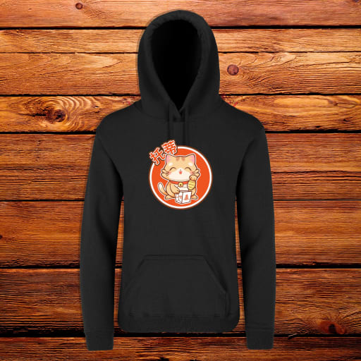 Toti Lucky Cat Hoodie Negra